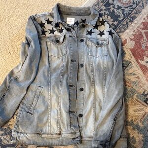 LuLaRoe Black Star Denim Jacket